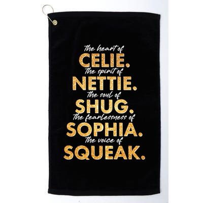 Celie Nettie Shug Sophia Squeak Golf Towel