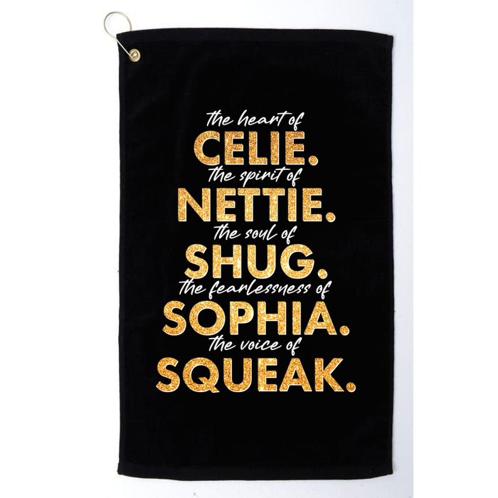 Celie Nettie Shug Sophia Squeak Golf Towel