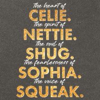 Celie Nettie Shug Sophia Squeak Cotton Canvas Backpack