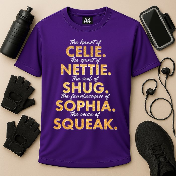 Celie Nettie Shug Sophia Squeak Performance Shirt