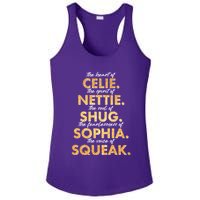 Celie Nettie Shug Sophia Squeak Ladies PosiCharge Competitor Racerback Tank