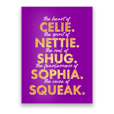 Celie Nettie Shug Sophia Squeak Poster