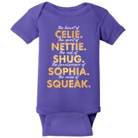 Celie Nettie Shug Sophia Squeak Baby Bodysuit