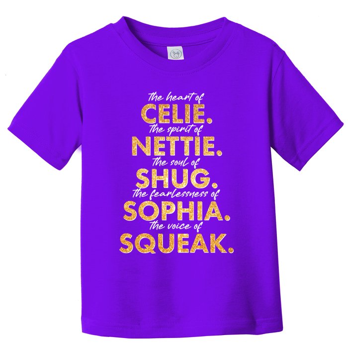 Celie Nettie Shug Sophia Squeak Toddler T-Shirt