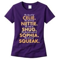 Celie Nettie Shug Sophia Squeak Womens T-Shirt