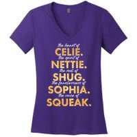 Celie Nettie Shug Sophia Squeak Women's V-Neck T-Shirt