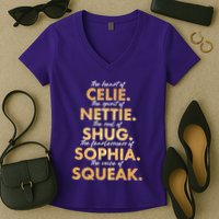 Celie Nettie Shug Sophia Squeak Women's V-Neck T-Shirt