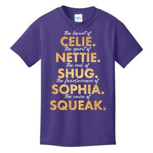 Celie Nettie Shug Sophia Squeak Kids T-Shirt