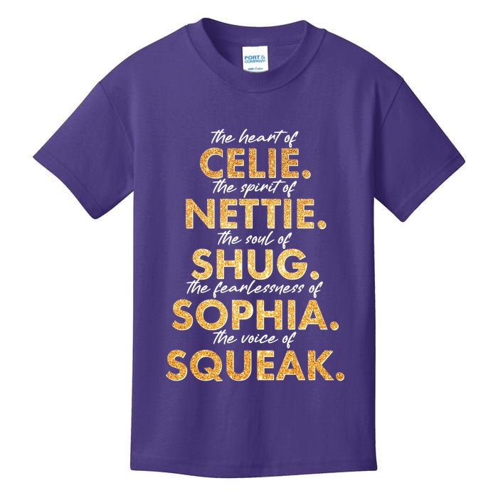 Celie Nettie Shug Sophia Squeak Kids T-Shirt