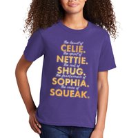 Celie Nettie Shug Sophia Squeak Kids T-Shirt
