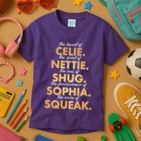 Celie Nettie Shug Sophia Squeak Kids T-Shirt