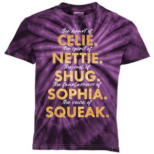 Celie Nettie Shug Sophia Squeak Kids Tie-Dye T-Shirt