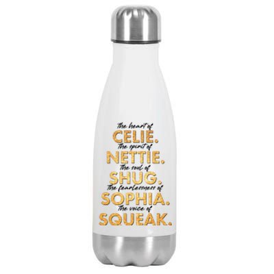 Celie Nettie Shug Sophia Squeak Stainless Steel Insulated Water Bottle