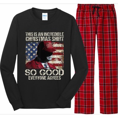 Trump Christmas Pajama So Good Everyone Agrees Funny Long Sleeve Pajama Set