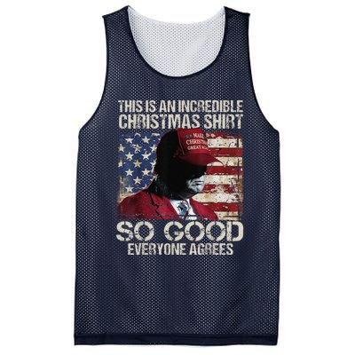 Trump Christmas Pajama So Good Everyone Agrees Funny Mesh Reversible Basketball Jersey Tank