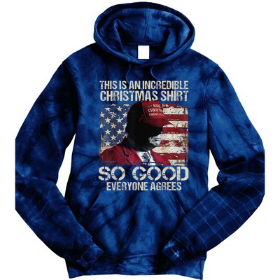 Trump Christmas Pajama So Good Everyone Agrees Funny Tie Dye Hoodie