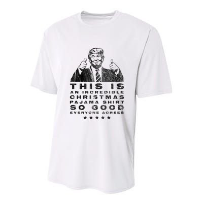 Trump Christmas Pajama So Good Everyone Agrees Youth Performance Sprint T-Shirt