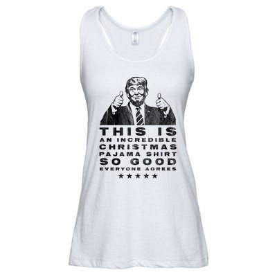 Trump Christmas Pajama So Good Everyone Agrees Funny Ladies Essential Flowy Tank