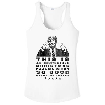 Trump Christmas Pajama So Good Everyone Agrees Funny Ladies PosiCharge Competitor Racerback Tank