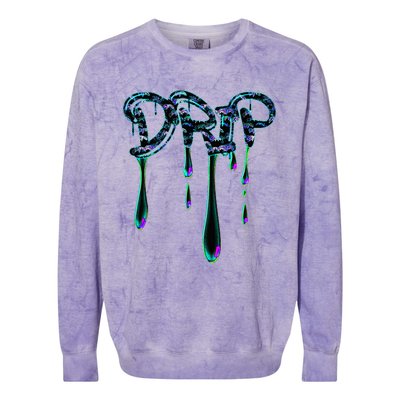 Trendingdesigns Colorful Paint Drip Design Colorblast Crewneck Sweatshirt