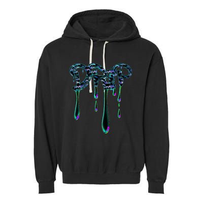 Trendingdesigns Colorful Paint Drip Design Garment-Dyed Fleece Hoodie