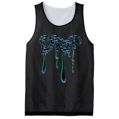 Trendingdesigns Colorful Paint Drip Design Mesh Reversible Basketball Jersey Tank