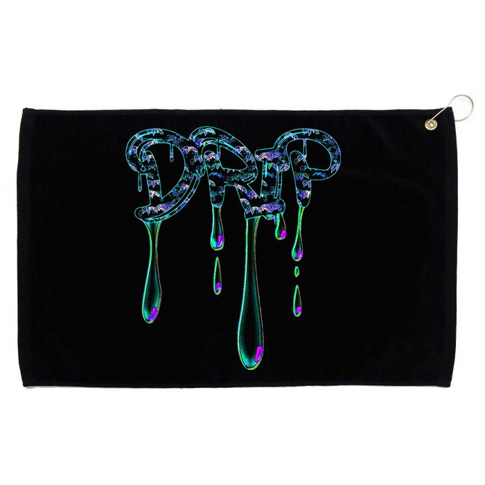 Trendingdesigns Colorful Paint Drip Design Grommeted Golf Towel