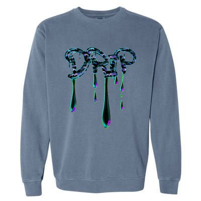 Trendingdesigns Colorful Paint Drip Design Garment-Dyed Sweatshirt