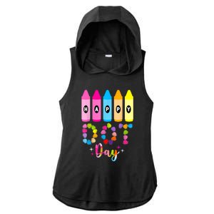 Teacher Colorful Polka Dot Day Happy Dot Day 2024 Gift Ladies PosiCharge Tri-Blend Wicking Draft Hoodie Tank