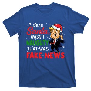 Trump Christmas Pajamas Gift Dear Santa Fake News Gift T-Shirt