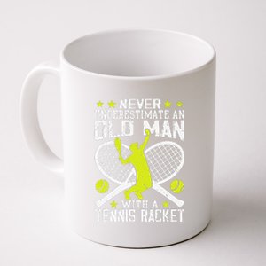 Tennis Coach Player Racket Funny Grandpa Tennis Lover Player Coffee Mug