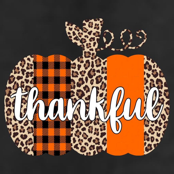 Thankful Cheetah Plaid Pumpkin Cute Holiday 7 Panel Mesh Trucker Snapback Hat