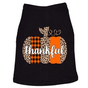 Thankful Cheetah Plaid Pumpkin Cute Holiday Doggie Tank