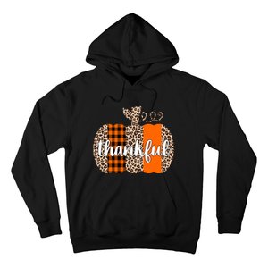 Thankful Cheetah Plaid Pumpkin Cute Holiday Hoodie