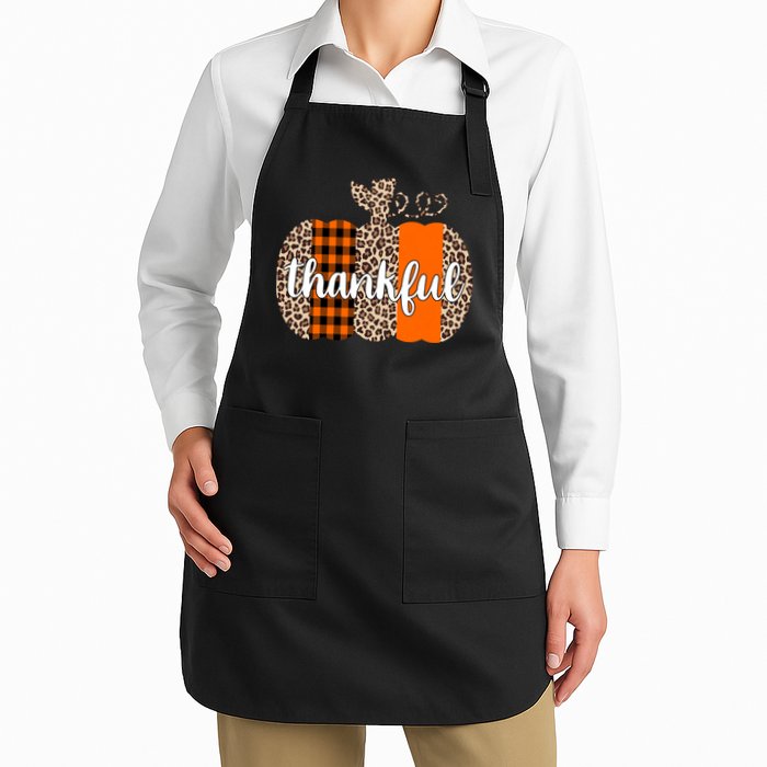 Thankful Cheetah Plaid Pumpkin Cute Holiday Apron