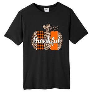 Thankful Cheetah Plaid Pumpkin Cute Holiday Tall Fusion ChromaSoft Performance T-Shirt