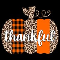 Thankful Cheetah Plaid Pumpkin Cute Holiday Drawstring Bag