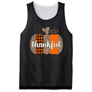 Thankful Cheetah Plaid Pumpkin Cute Holiday Mesh Reversible Basketball Jersey Tank