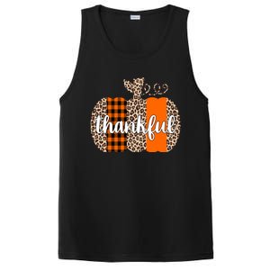 Thankful Cheetah Plaid Pumpkin Cute Holiday PosiCharge Competitor Tank