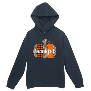 Thankful Cheetah Plaid Pumpkin Cute Holiday Urban Pullover Hoodie