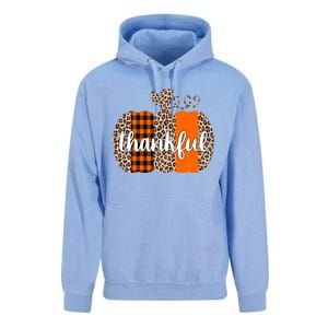 Thankful Cheetah Plaid Pumpkin Cute Holiday Unisex Surf Hoodie