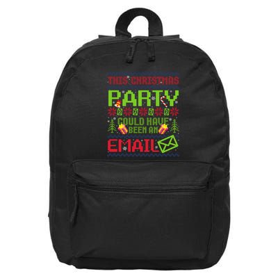 This Christmas Party Could Have Been An Email Ugly Sweater 16 in Basic Backpack