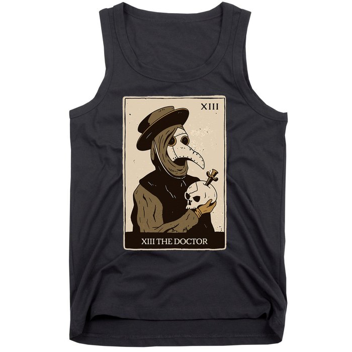 Tarot Card Plague Medical Doctor Magic Occult Tank Top