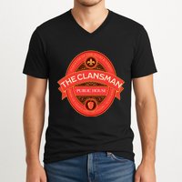 The Clansman Public House Funny Scottish V-Neck T-Shirt