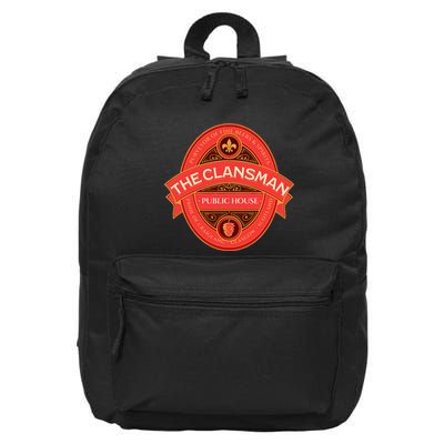The Clansman Public House Funny Scottish 16 in Basic Backpack