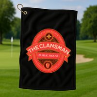 The Clansman Public House Funny Scottish Golf Towel