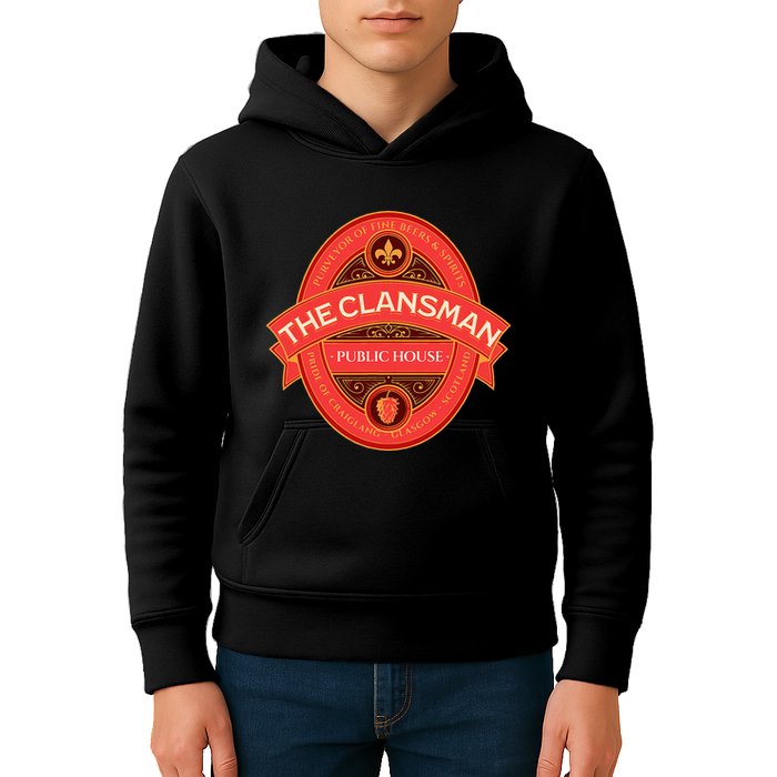 The Clansman Public House Funny Scottish Kids Hoodie