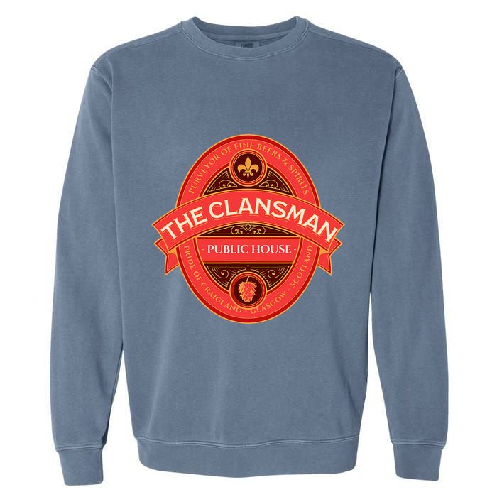 The Clansman Public House Funny Scottish Garment-Dyed Sweatshirt