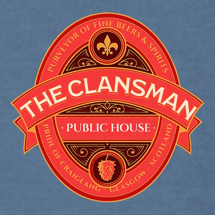 The Clansman Public House Funny Scottish Garment-Dyed Sweatshirt