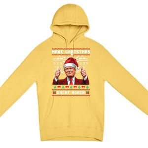 Trump Christmas Pajama Funny Make Christmas Great Again Ugly Gift Premium Pullover Hoodie